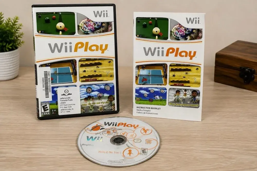 Nintendo Wii Play CIB Complete Manual Disc Tested Works Former Library Copy